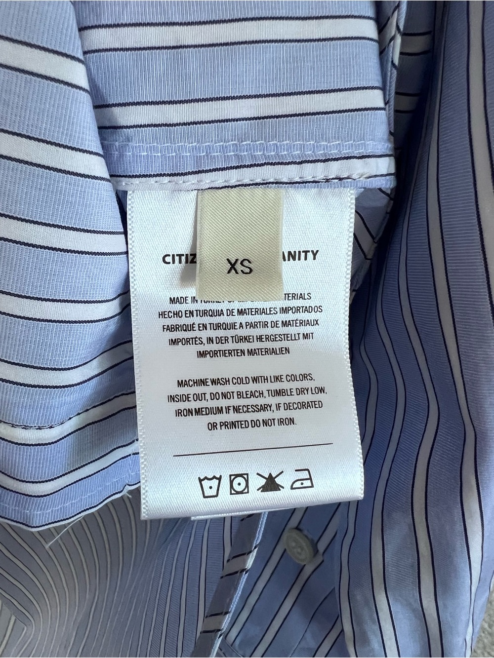 NWT Citizens of Humanity Women's Shay Shirt in Melissani Stripe Button Down - Picture 8 of 11